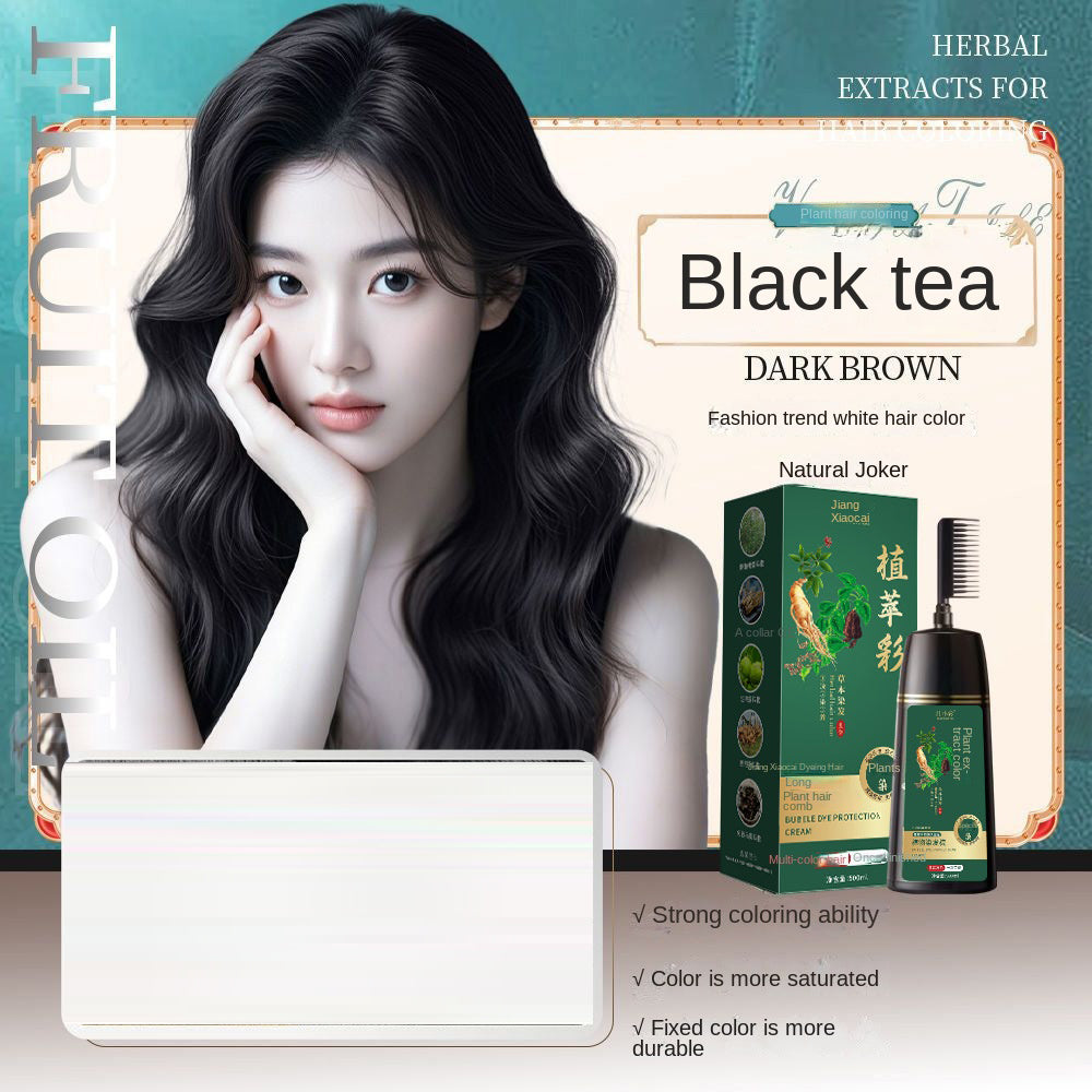 Hair dye Comb color Hair dye Plant hair dye Cover White lock color Black hair dye