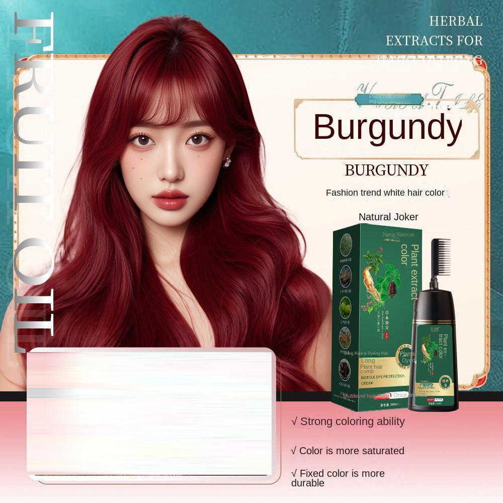 Hair dye Comb color Hair dye Plant hair dye Cover White lock color Black hair dye