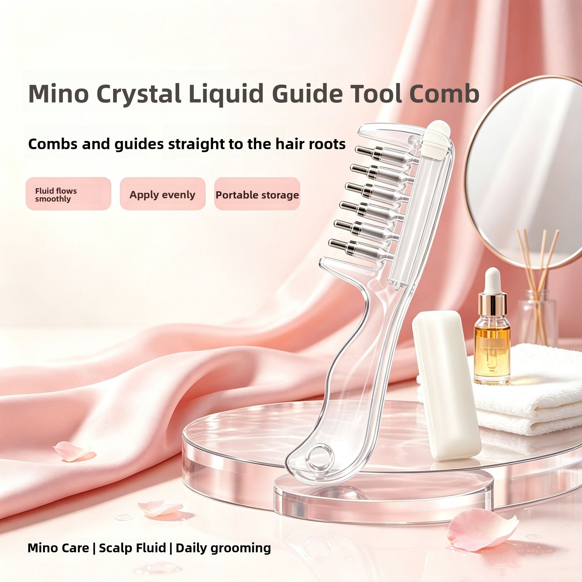 Liquid Guide Hair Care Comb — Scalp Massage & Detangling Comb