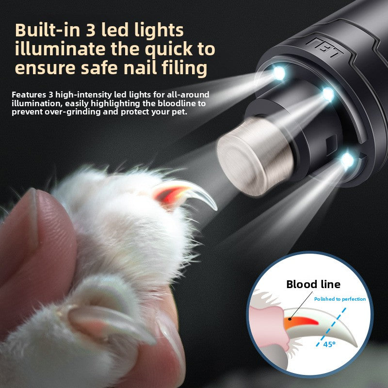 Electric Pet Nail Grinder with LED Lights