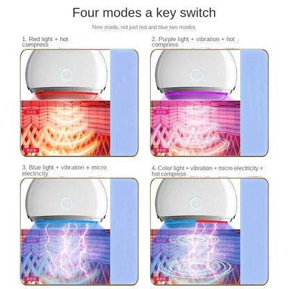 Electric Scraping Machine Facial Massager Heating Vibration Color Light Microcurrent Lifting Tightening Neck