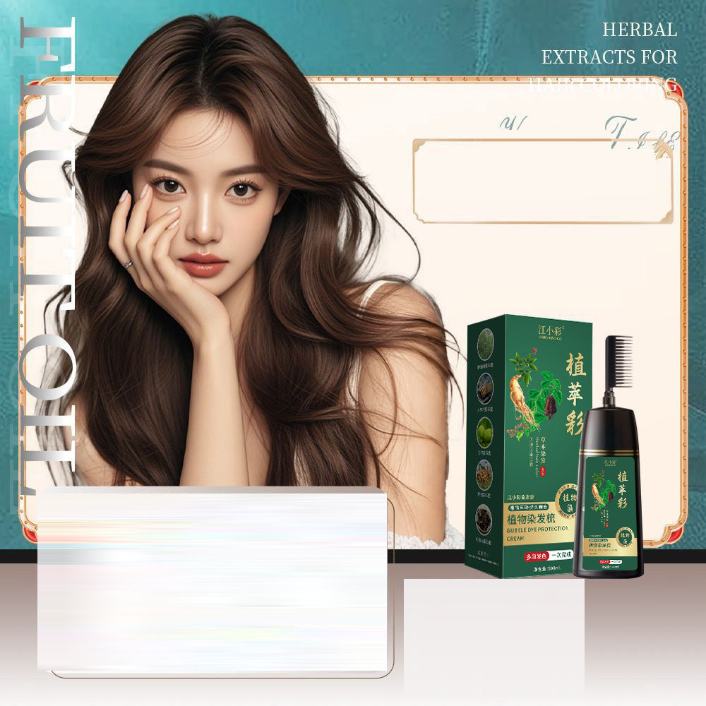 Hair dye Comb color Hair dye Plant hair dye Cover White lock color Black hair dye