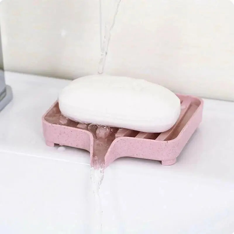 Useful Silicone Soap Dish Bathroom Self Draining Soap Bar Holder Bar