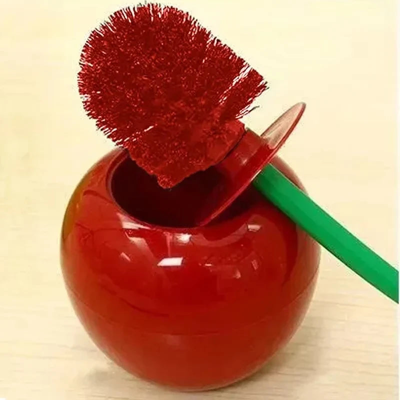 Red Toilet Brush Apple