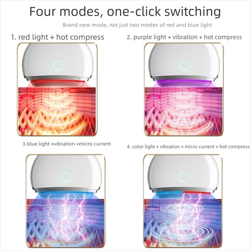 Face Skin Care Machine Electric Scraping Instrument Neck Face Lift EMS Micro Current Vibration Heating Household Beauty Device