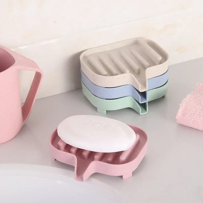 Useful Silicone Soap Dish Bathroom Self Draining Soap Bar Holder Bar