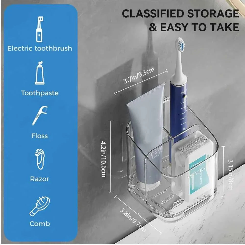 WallMount Bathroom Toothbrush & Toiletry Organiser